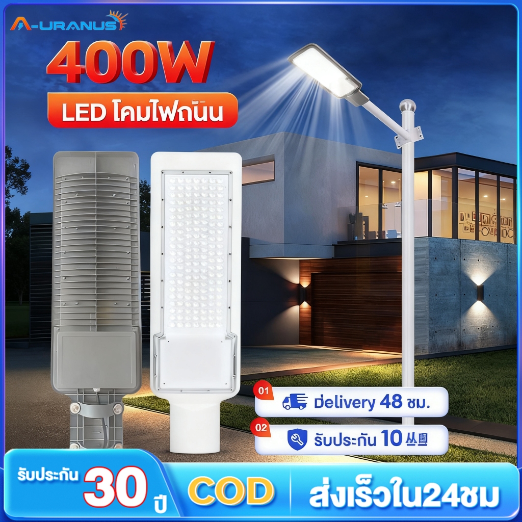 โคมไฟถนน led 220vโคมถนนโคมไฟติดผนังสปอร์ตไลท์led กลางแจ้งกันน้ำไฟสวนกลาง ไฟสปอร์ตไลท์