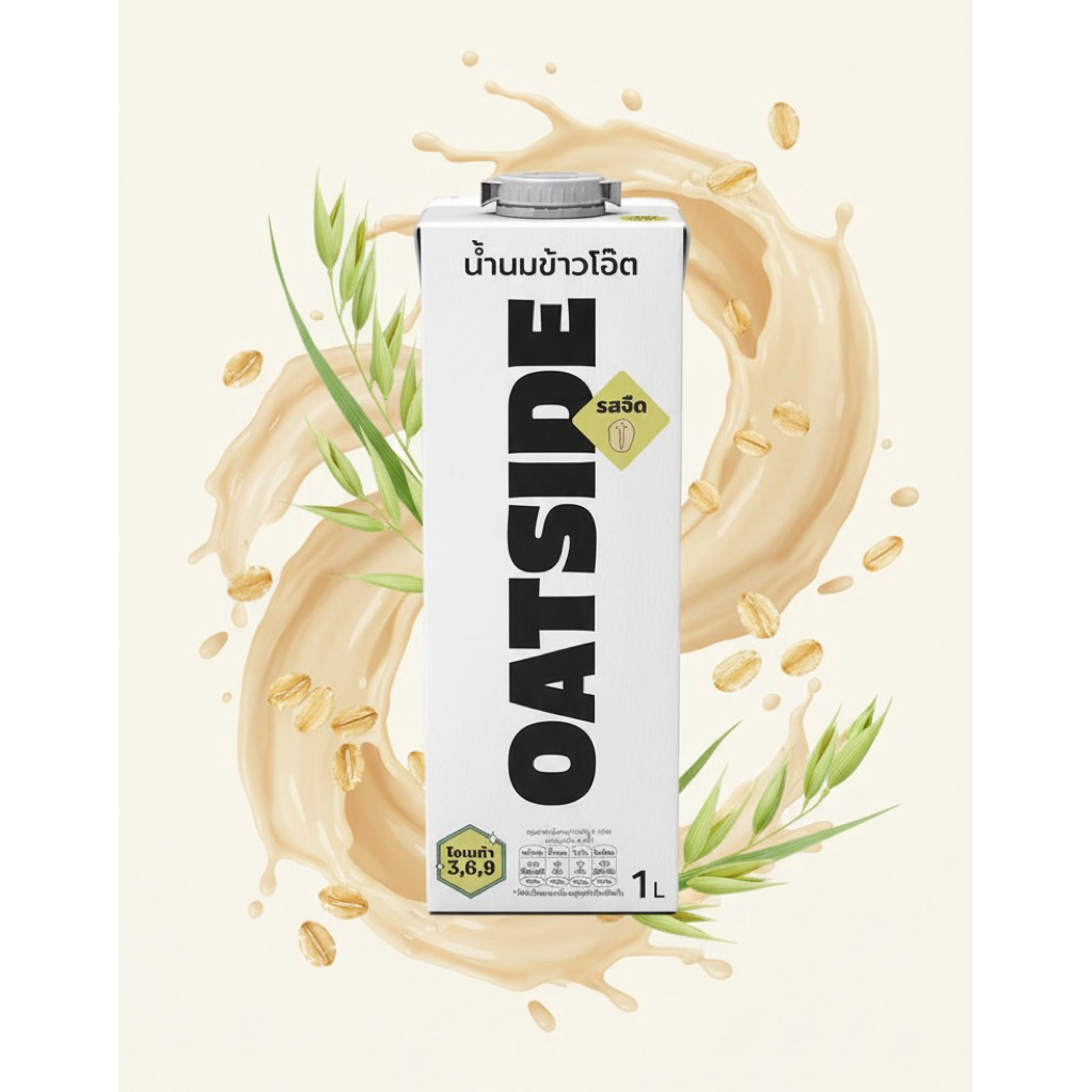 หอม นัวร์ รักสุขภาพ น้ำนมข้าวโอ๊ต Oatside ขนาด 1 ลิตร คุ้มสุด ราคาดี