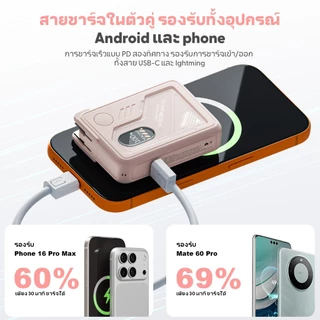 Handin powebank 20000/30000mAh PD35W เครื่องชาร์จไร้สายแบบพกพา ชาร์จเร็ว ใช้งานกับโทรศัพท์มือถือทั้งระบบ