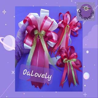 โบว์ริบบิ้นผ้า โบว์ของขวัญ ชุด แดงมหาเฮง 