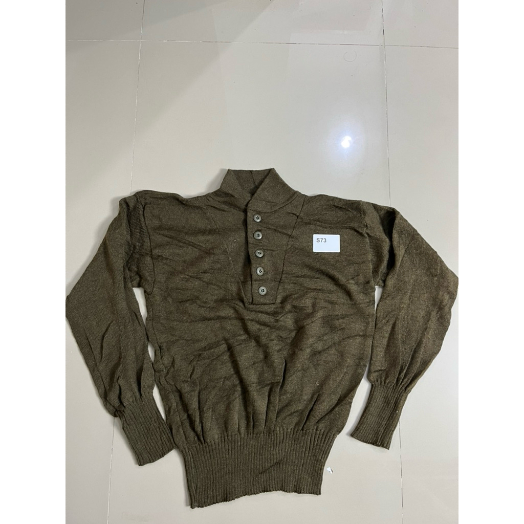 ไซส์ L อก 42-44 เสื้อไหมพรม ของแท้ทหาร อเมริกา ยุโรป เสื้อกันหนาว วินเทจรุ่นเก่า ปี 1940-2000 ผ้า Wo