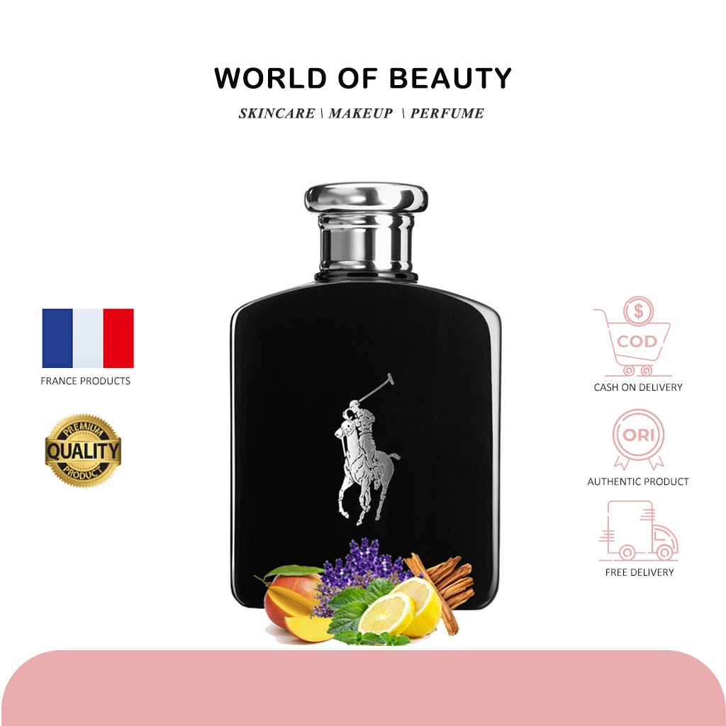 🚚ส่งฟรี/แท้💯 น้ำหอม Ralph Lauren Polo Black EDT 125ml Eau de Toilette เป็นน้ำหอมกลิ่น Aromatic Woody สำหรับผู้ชาย🏇