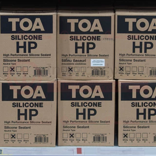 TOA ซิลิโคลนยาแนวกระจก HP ชนิดไม่มีกรด สีขาว ใส เทา ดำ ขนาด 280ml. [ยกลัง 12หลอด] TTR Store