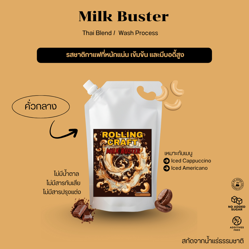 ⚡️ 1 แถม 1 จัดด่วน! กาแฟสกัดเย็น (Cold Brew) Rolling Carft โปรเข้ม ถูกใจสายเข้ม หอม บอดี้แน่น - รูปที่ 2