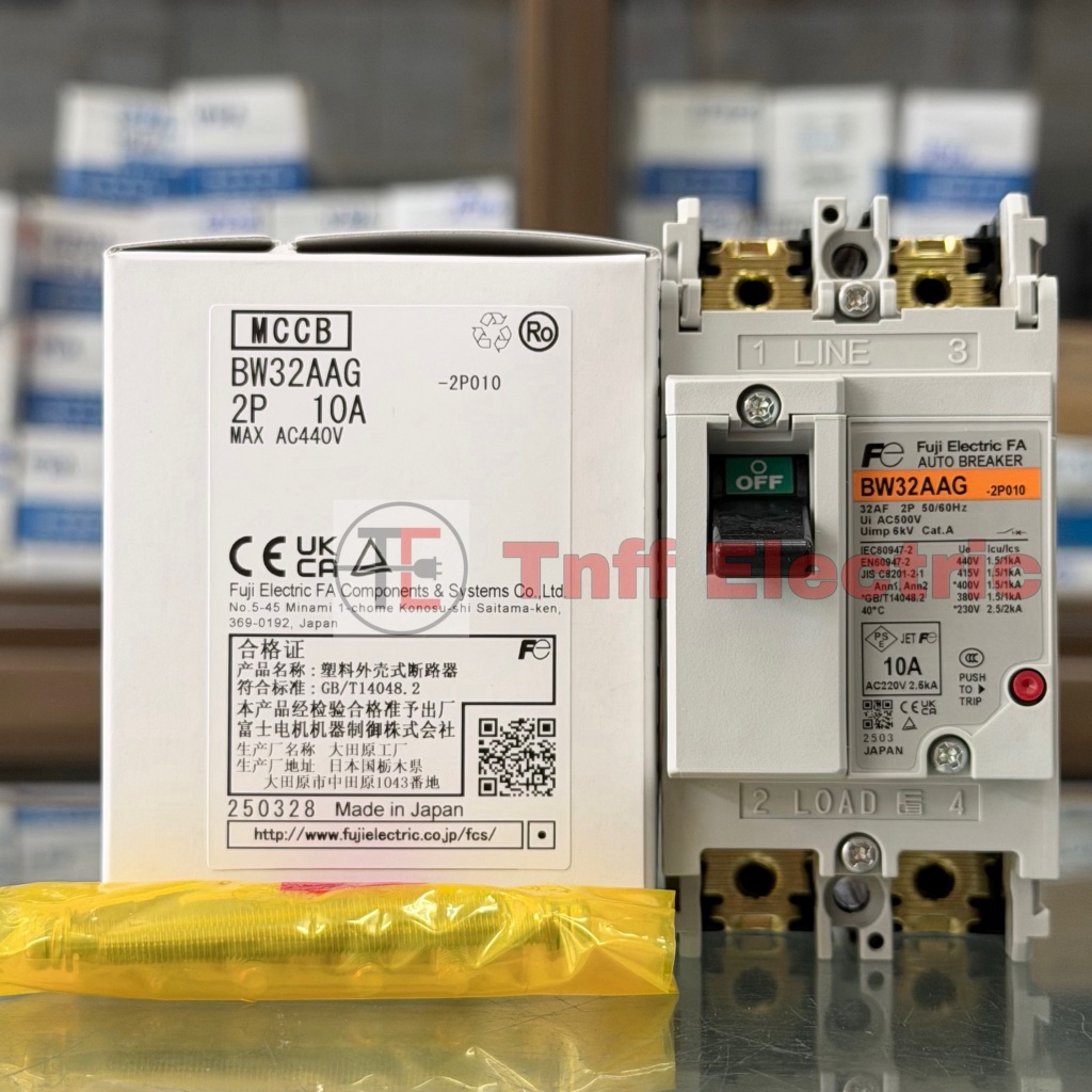 Fuji Electric BW32AAG (5A, 10A, 15A, 20A, 30A, 32A) เซอร์กิต เบรกเกอร์ 2 โพล (2P)