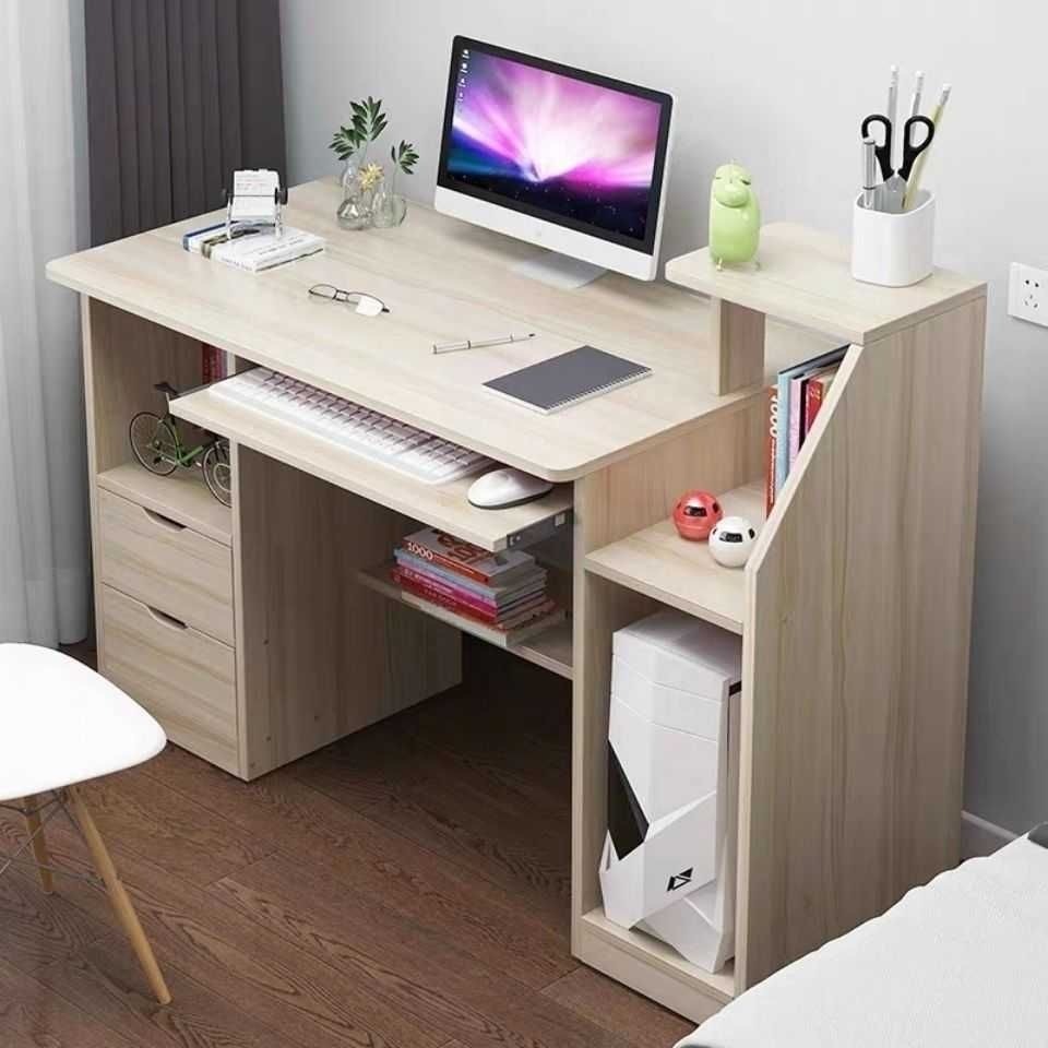 โต๊ะทํางาน โต๊ะมินิมอล โต๊ะคอมพิวเตอร์ 140/120cm มีลิ้นชัก พื้นที่จัดเก็บขนาดใหญ่ รับน้ำหนักได้เยอะ