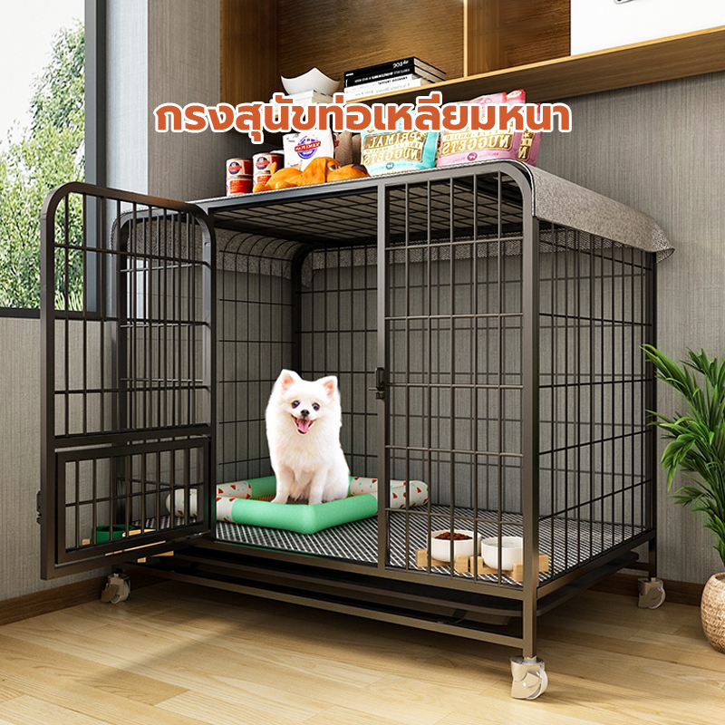 🐶กรงสุนัขชั้นเดียว กรงสัตว์เลี้ยงแข็งแรงและทนทาน ถอดออกได้ สำหรับสุนัขแมวและกระต่าย
