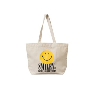 SMILEY®BEIGE ORIGINAL FACE CANVASE TOTE BAG