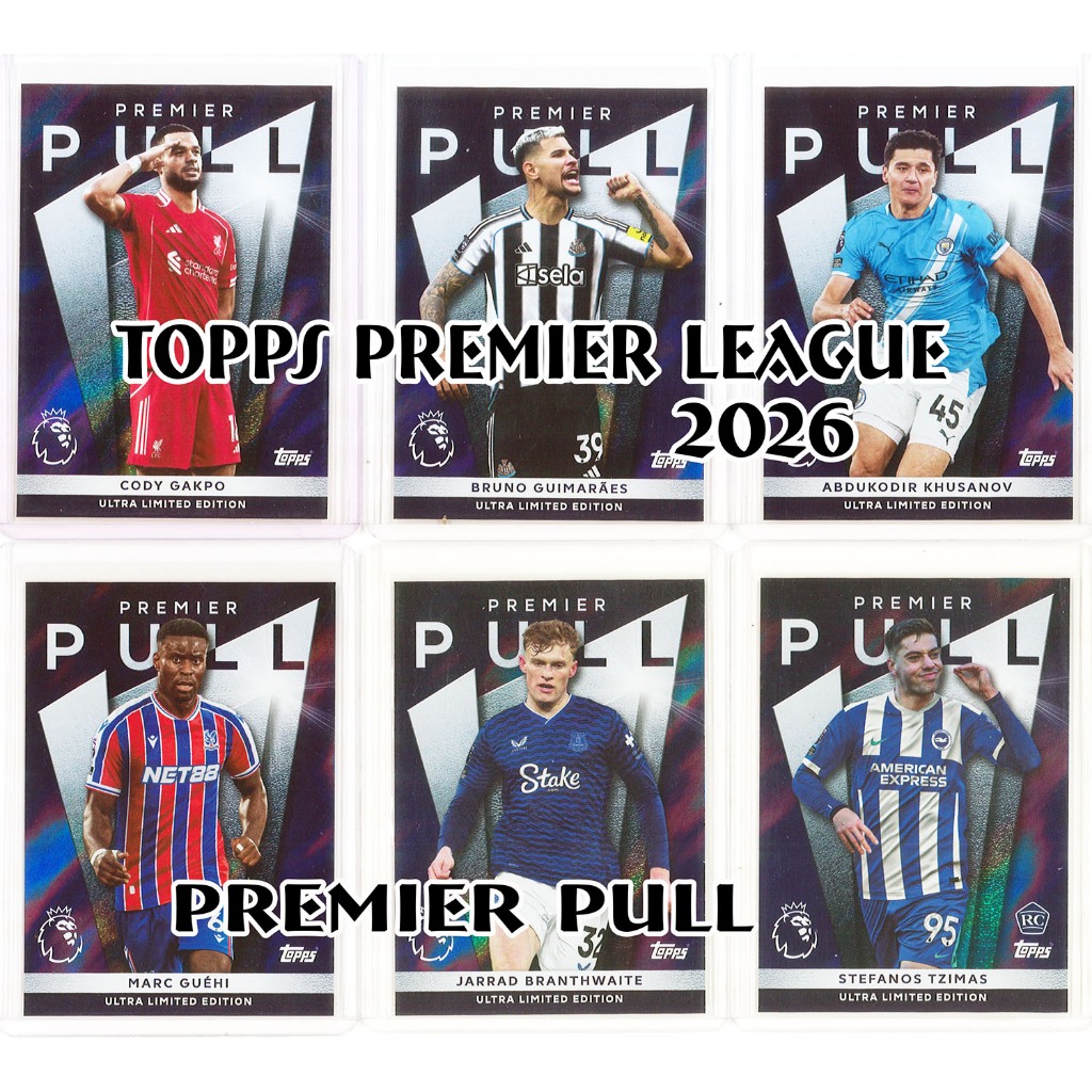 การ์ดฟุตบอล Topps Premier League 2026  : Debut Edition : Mega Rare : Premier Pull Card