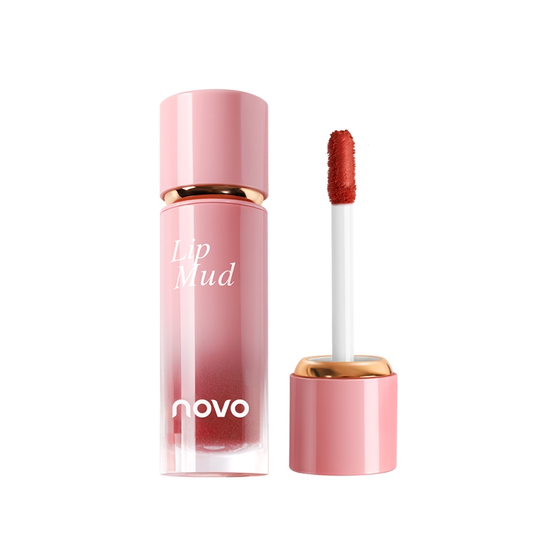 9095 (ใหม่/แท้) NOVO Lip Mud ลิปกลอส เนื้อแมตต์ ไม่ติดแก้ว กันน้ำ