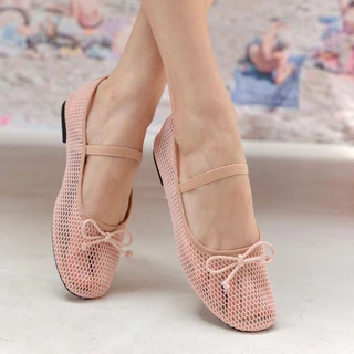 (พร้อมส่ง) CHUUCHOP (Size 35-43) -Twinkle mary jane รองเท้าคัชชูผู้หญิง ตาข่าย ระบายอากาศใส่สบาย ลุคมินิมอล (C8311)