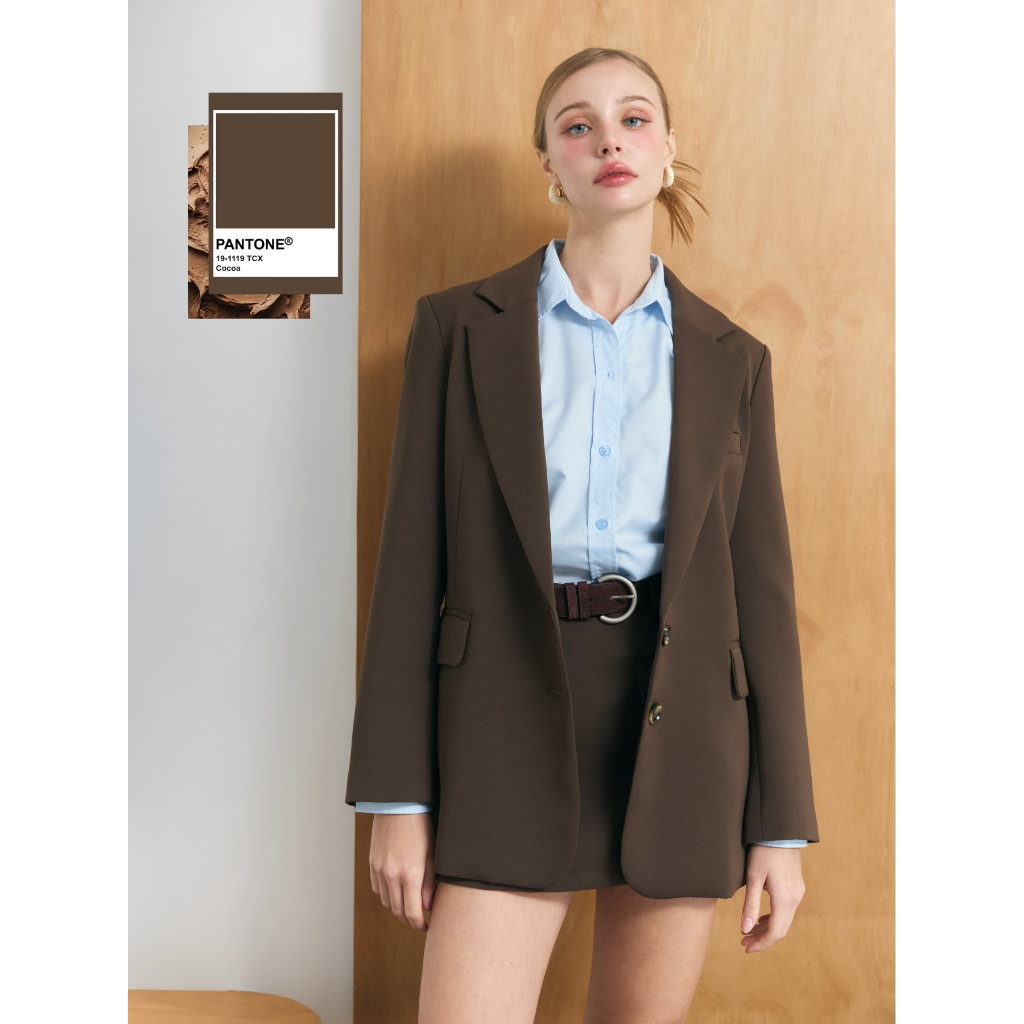 Maplepie - Arwyn Blazer 1,290.- เฉพาะเบลเซอร์ ทรงโอเวอร์ไซส์ (Pantone 2025)