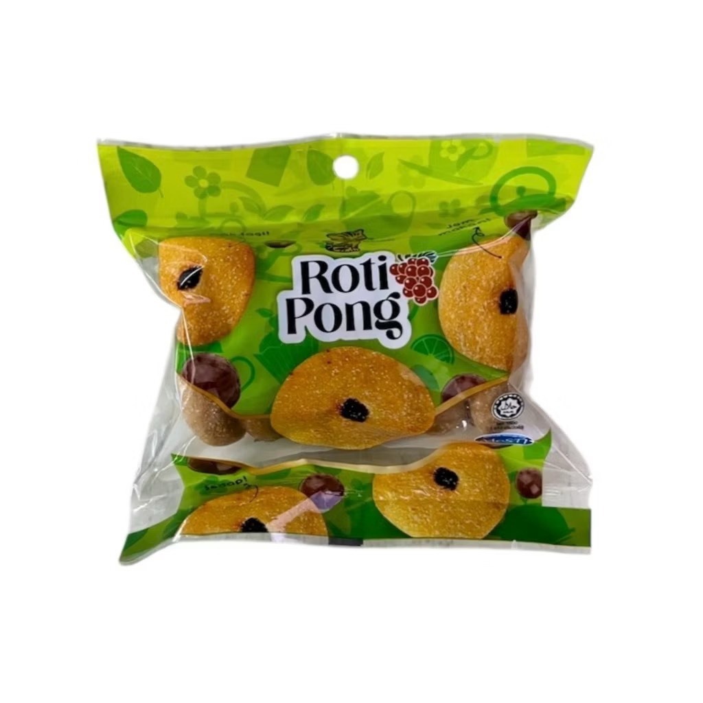 Roti pong โรตีโป่ง ขนมปังอบนิ่ม ลูกเกด