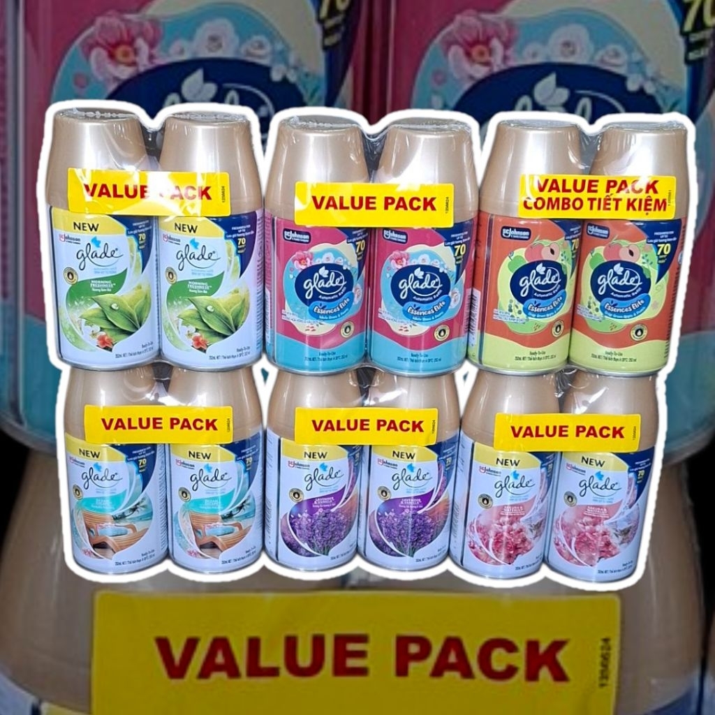 Glade ขายแพ็คคู่ Glade สเปรย์ปรับอากาศ automatic สเปรย์แพ็คคู่ 252ml 10กลิ่นให้เลือก