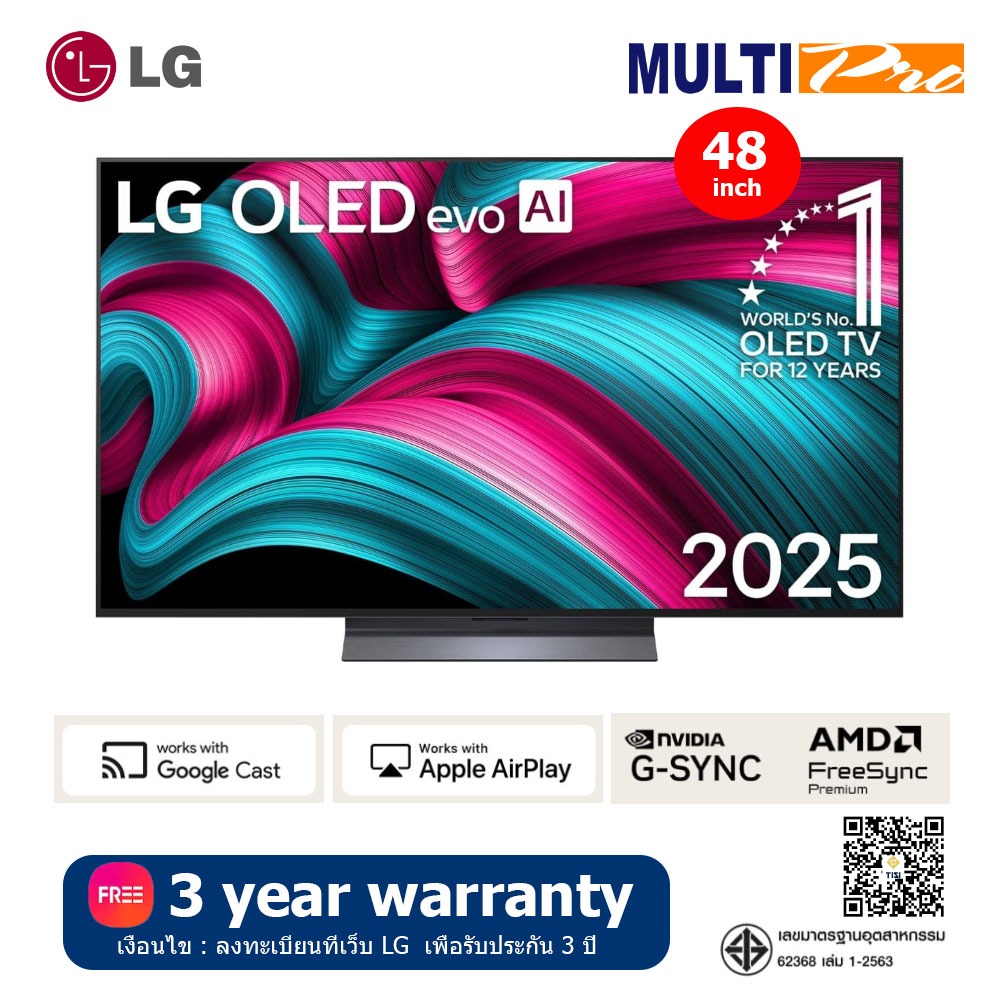 LG OLED 4K Smart TV รุ่น OLED48C5PSA Size 48 inch evo AI C5 ( NEW 2025 )