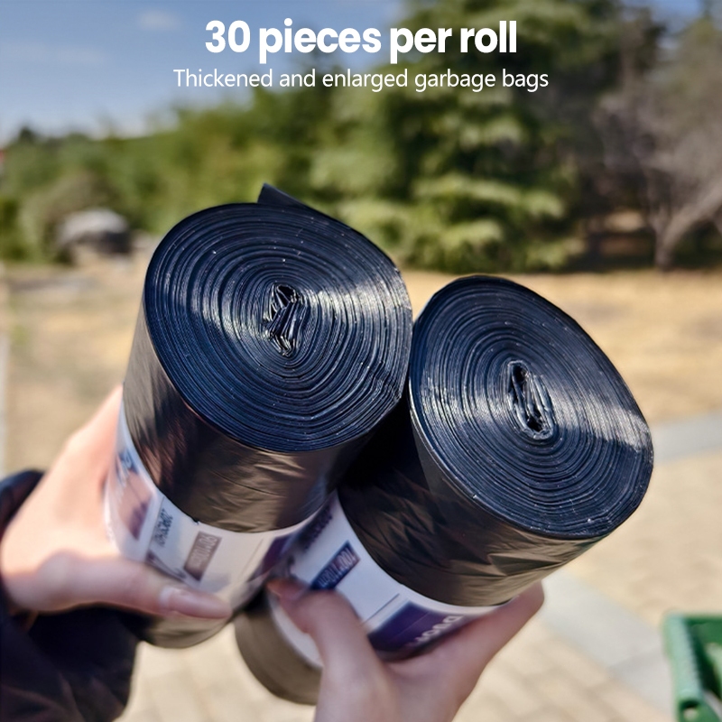 ถุงขยะ 45*50 100ใบหนา ถุงทำความสะอาด ถุงขยะดำ แบบม้วน - รูปที่ 7