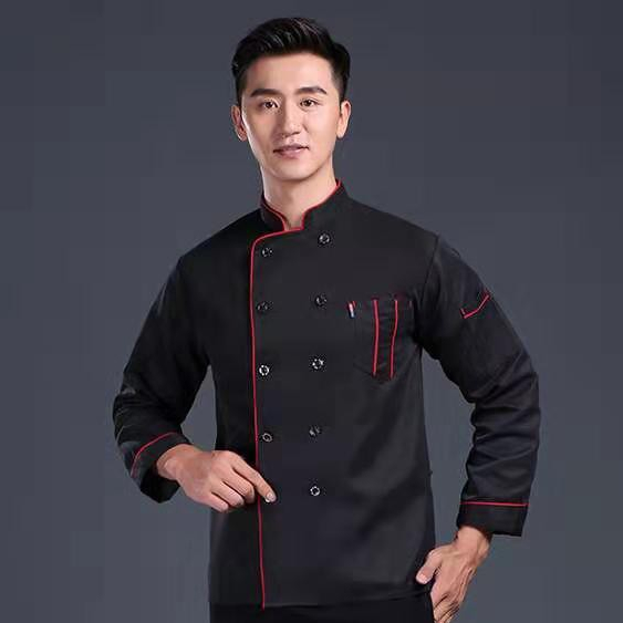 เสื้อยูนิฟอร์ม(1 pcs เสื้อ) ชุดเชฟ Unisex Chef เสื้อผ้าทำงานแขนยาว Work Fashion