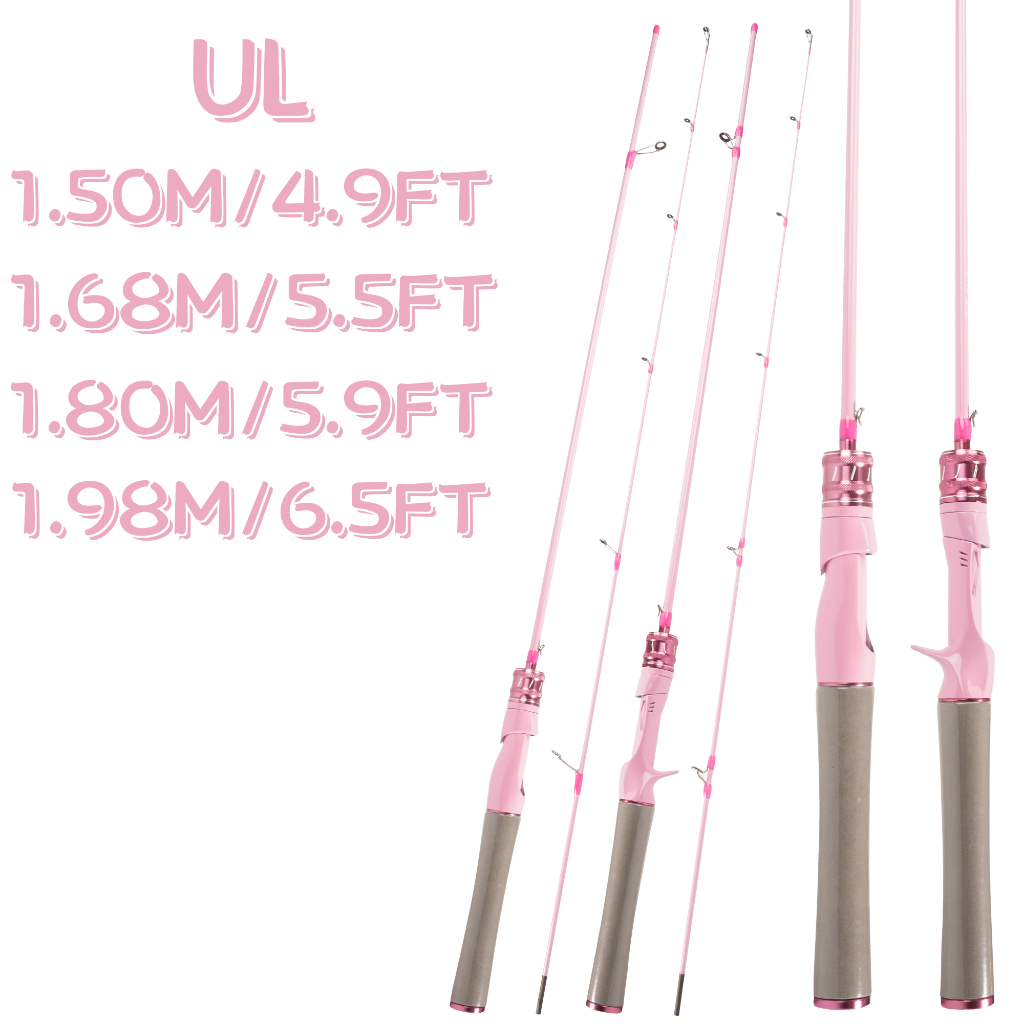 UL Trout Fishing Rod Spinning Casting Ultra Light Lure 2-8LB/1.68m/1.80m/198m/ ซื้อ