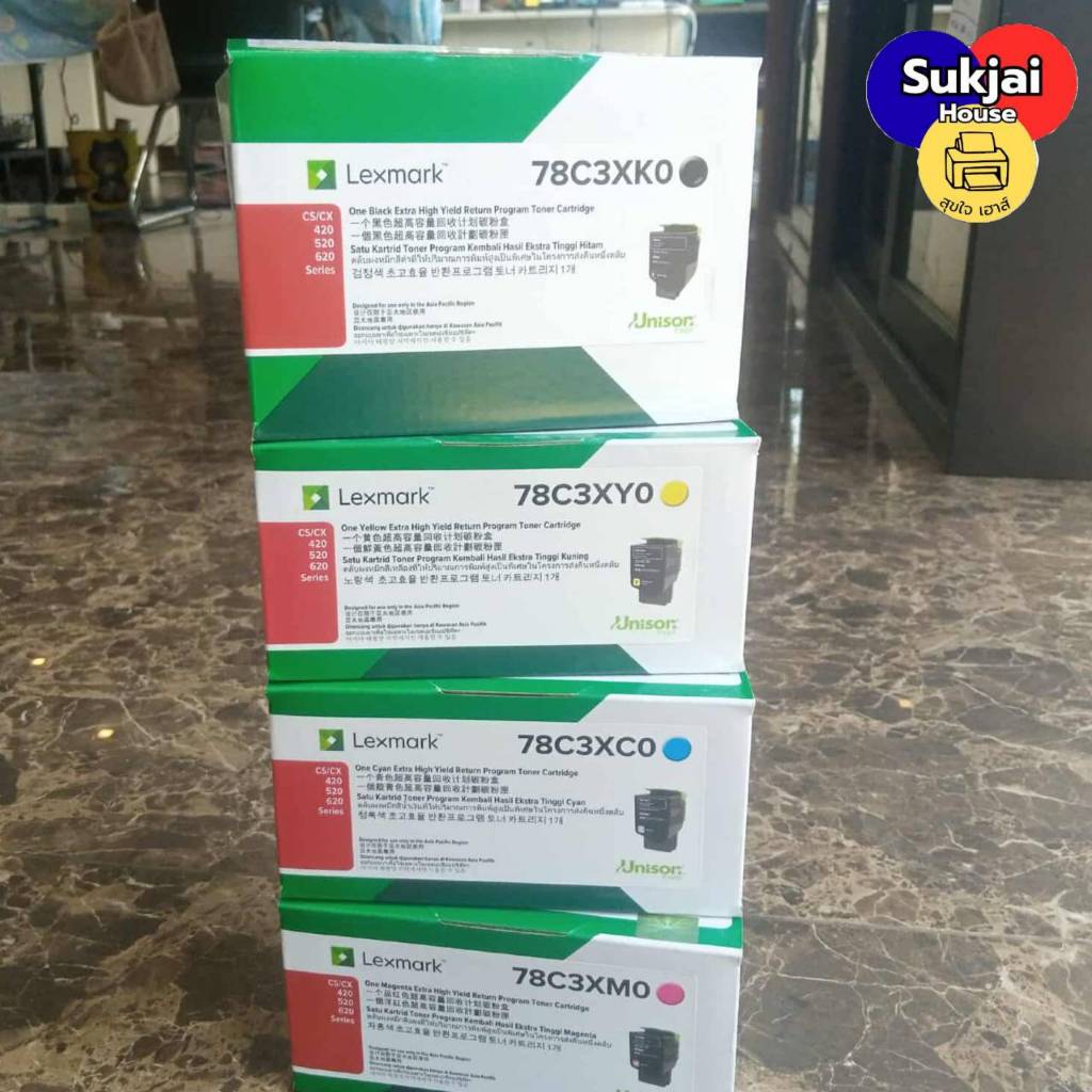 Lexmark 78C3XK0 / 78C3XC0 / 78C3XM0 / 78C3XY0 รับประกันสินค้าของแท้