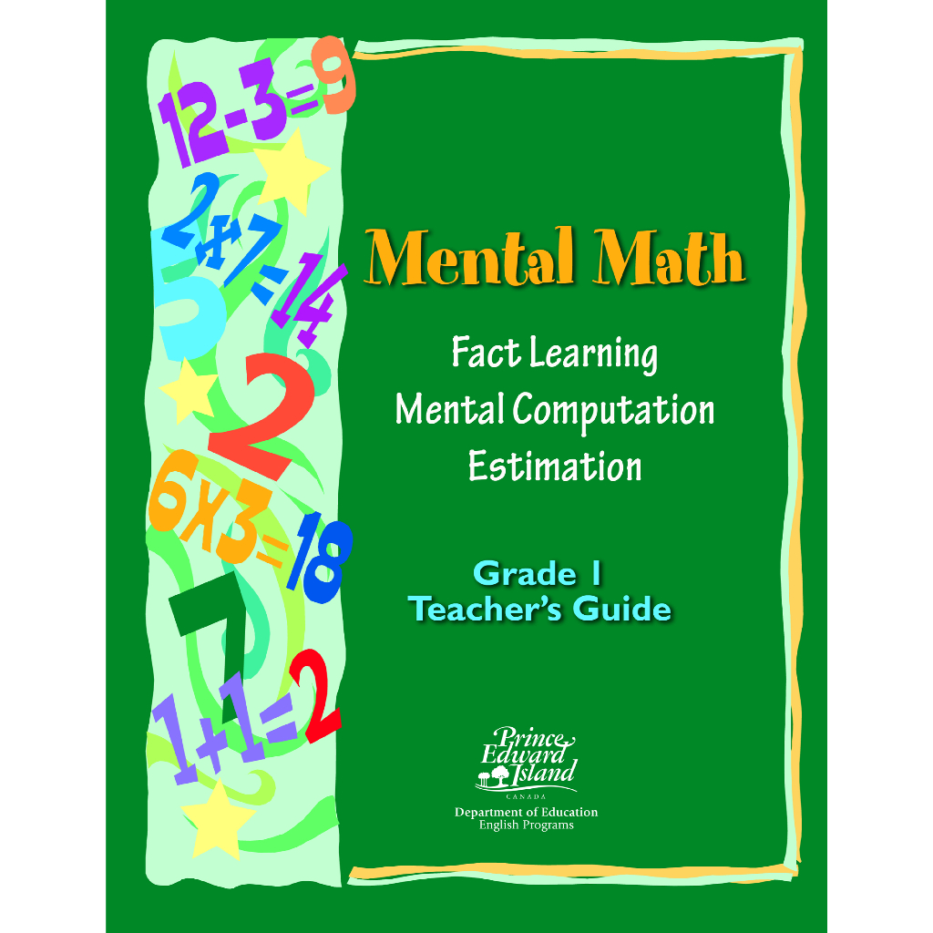 หนังสือคู่มือฝึกทักษะการคิดเลขเร็วโดยใช้ Mental Math (ภาษาอังกฤษ) Mental Math Teacher's Guide