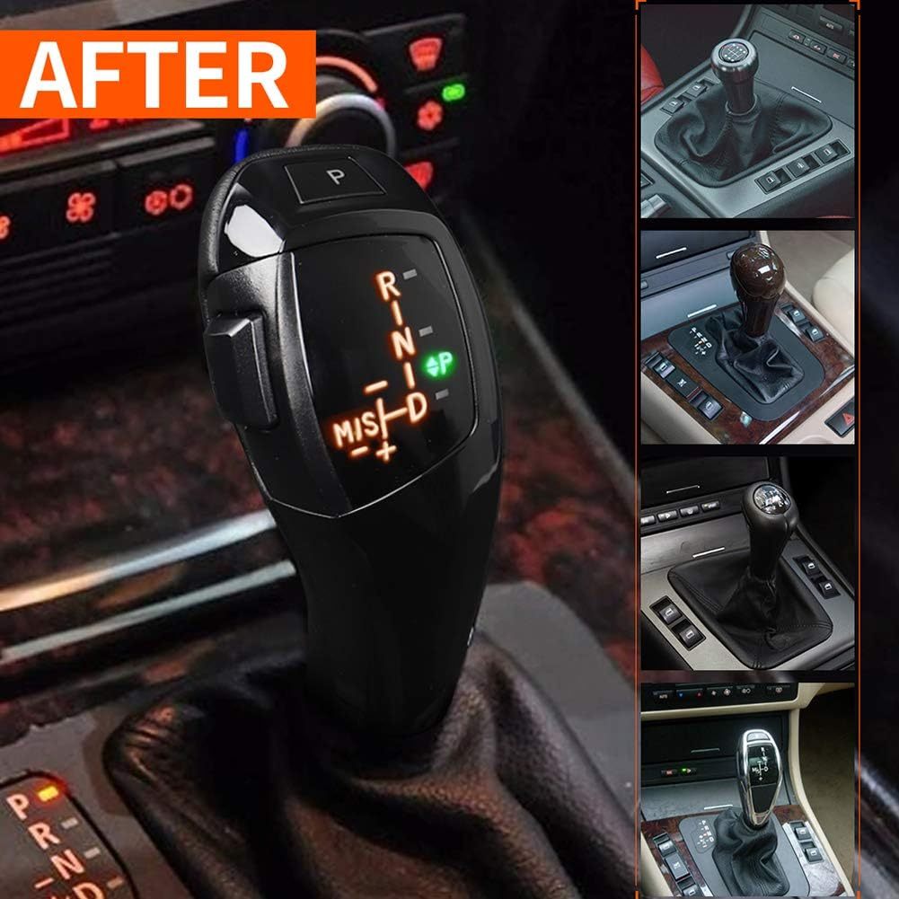 หัวเกียร์เกียร์ Shift Knob Shifter Lever  สําหรับ BMW 1 3 5 6 Series E90 E60 E46  2D 4D E39 E53 E92 