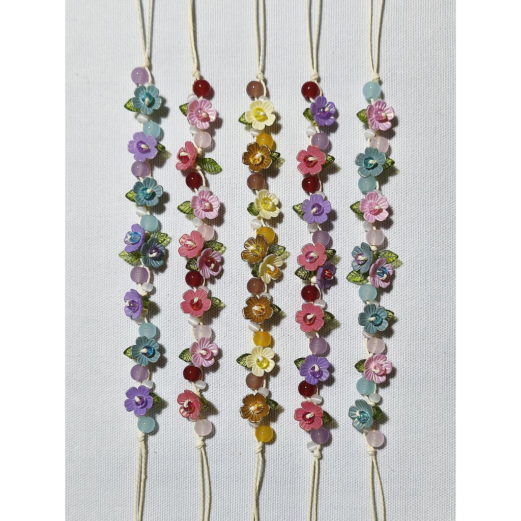 กำไลข้อมือเชือกเทียนไต้หวัน ดอกโป๊ยเซียน🏵️