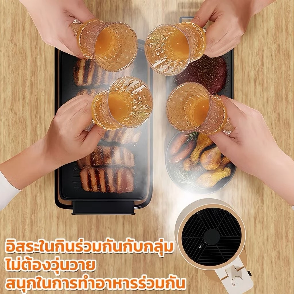 เครื่องดูดควันแบบตั้งโต๊ะ ขนาดเล็ก แรงดูดใหญ่ แบบพกพา ชาร์จ USB เครื่องระบายอากาศ พัดลมระบาย thumbnail 3