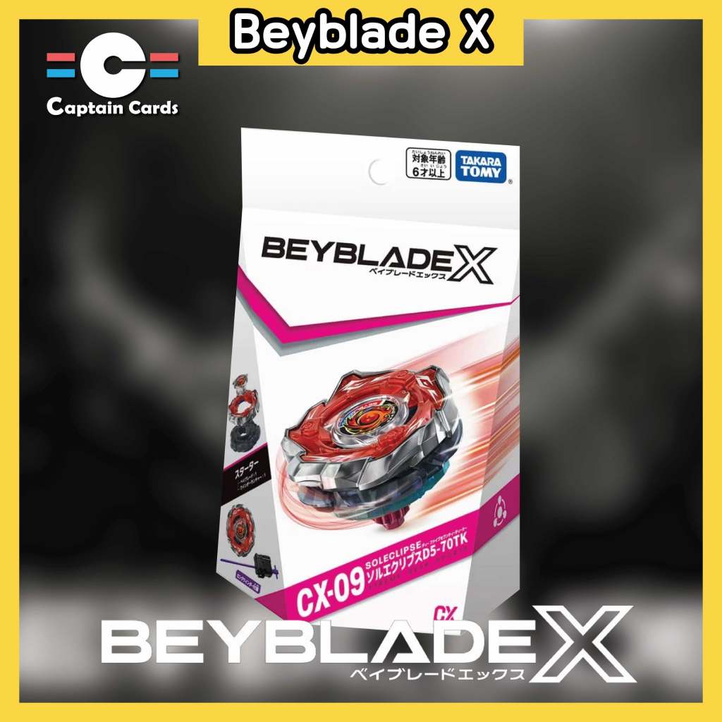 [ของแท้พร้อมส่ง][เบย์เบลดX] Beyblade X CX-09 Starter SolEclipse D5-70TK