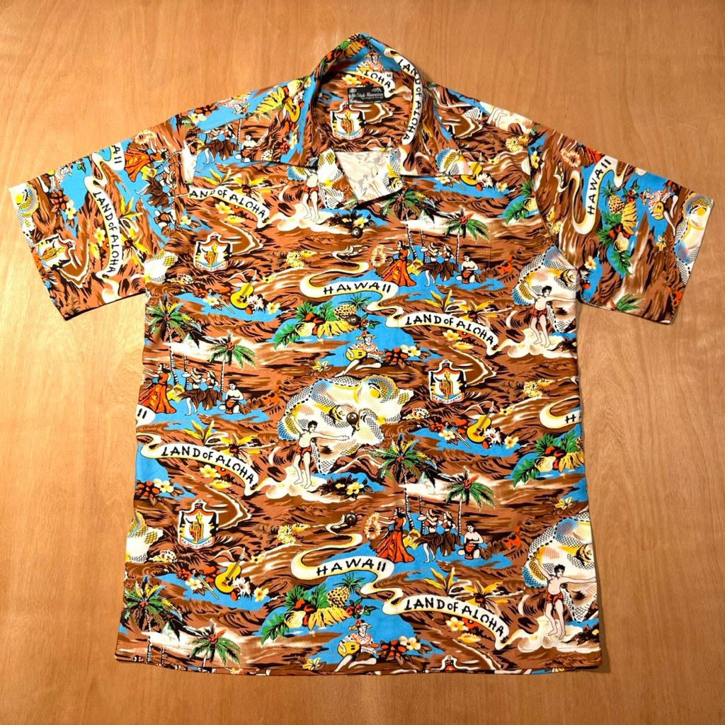 style hawaii - Land of aloha น้ำตาล Rayon