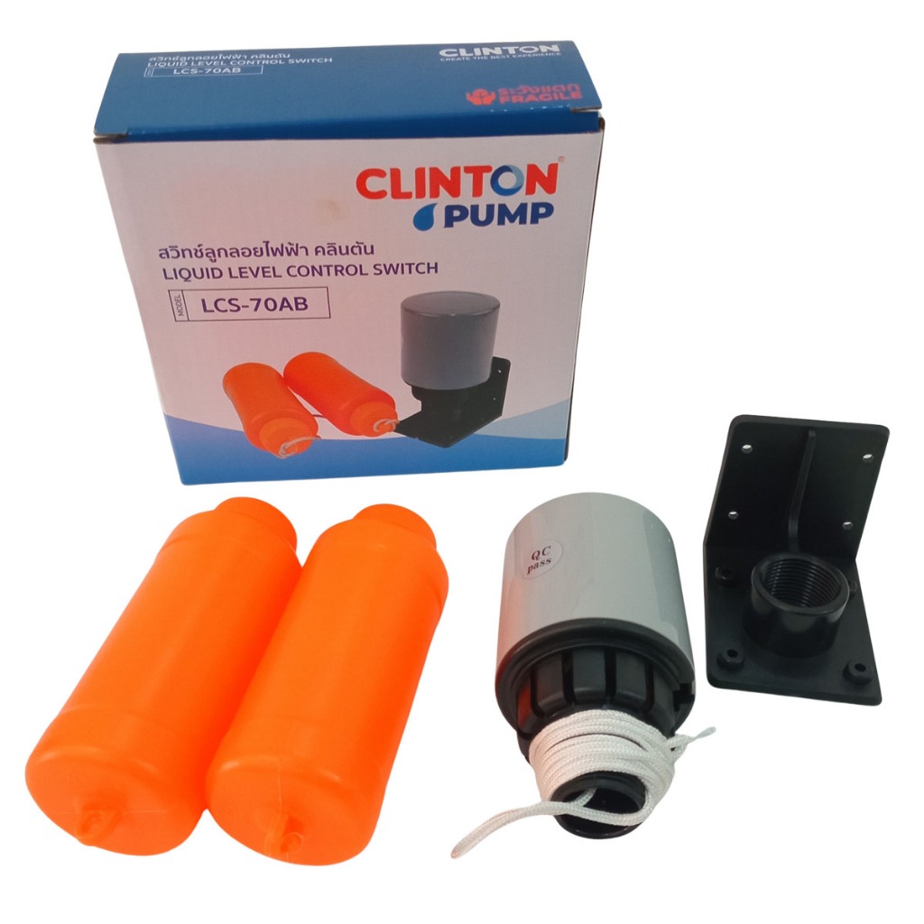 CLINTON PUMP ลูกลอยไฟฟ้า Liquid Level Control Switch รุ่น LCS-70AB ควบคุมระดับน้ำ ป้องกันปั๊มแห้ง