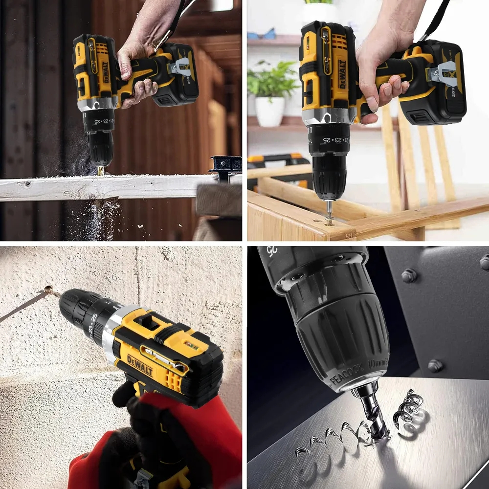 DEWALT สว่านไร้สาย สว่านแบต 259V 3ระบบ เจาะกระแทกได้ แบตฯให้ 2 ก้อน มีไฟบอกสถานะ และระดับน้ำบอกแนวเจาะ - รูปที่ 6