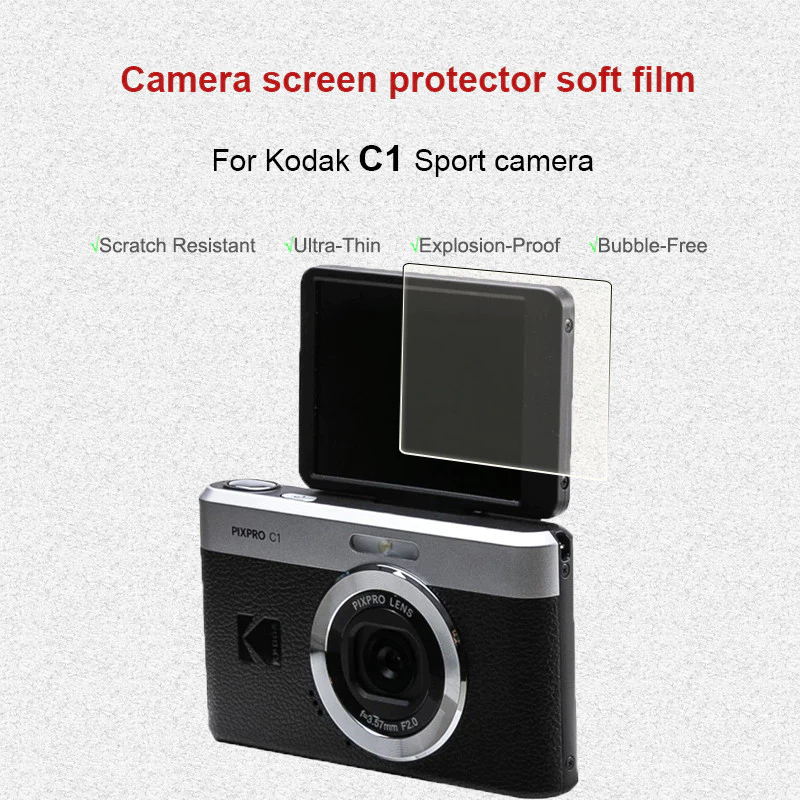 ฟิล์มกันรอย หน้าจอกล้อง Kodak Pixpro C1 ป้องกันรอยขีดข่วน คมชัด ติดง่าย