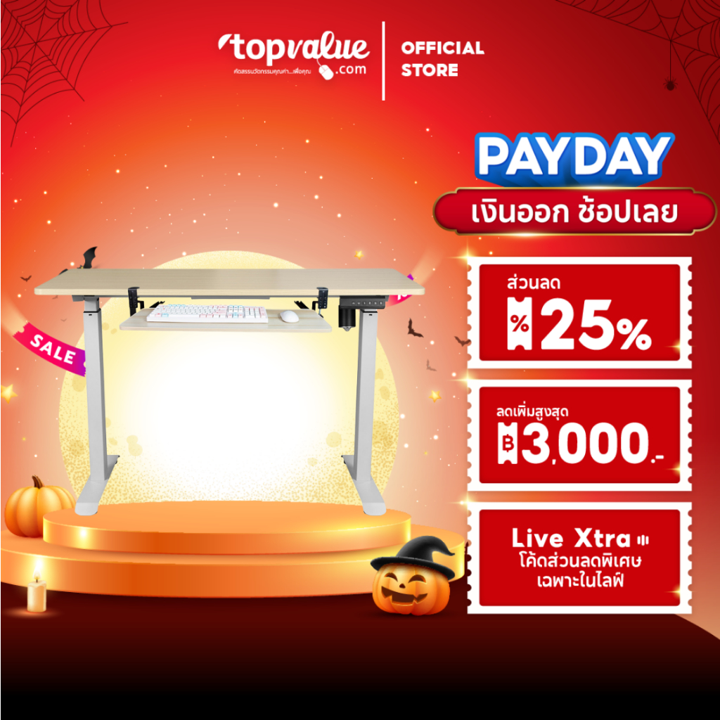 Fennix โต๊ะปรับระดับไฟฟ้า Ergonomic Desk | โต๊ะทำงานเพื่อสุขภาพ ปรับสูง-ต่ำได้ | รับประกัน 3 ปี