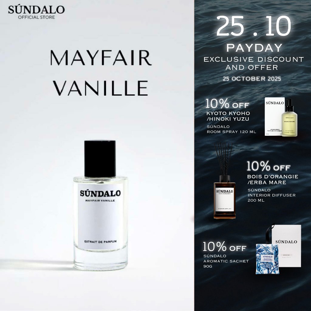 SUNDALO MAYFAIR VANILLE SIZE 50ML.
