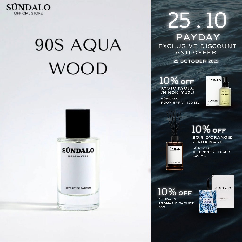 SUNDALO 90S AQUA WOOD SIZE 50ML.