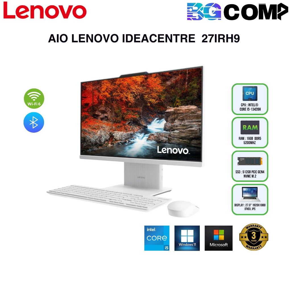 Lenovo AIO IdeaCentre AIO 27IRH9 (F0HM00Q1TA)/i5-13420H/16GB/SSD512GB/Windows 11 Home + Microsoft Of