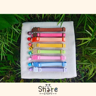 Sharecraft ปลอกคอนิรภัย สายหนังนิ่ม พร้อมกระพรวน