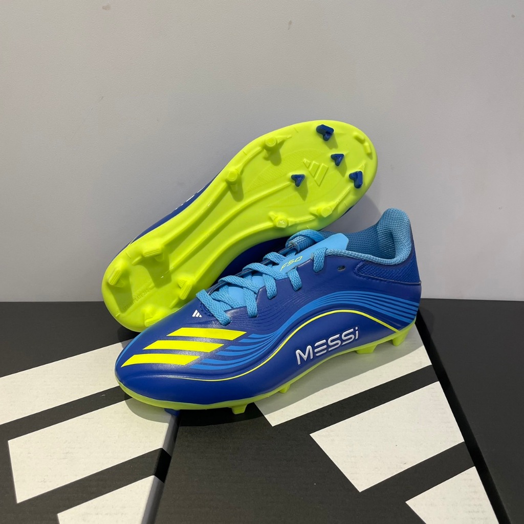 รองเท้าสตั้ดเด็ก ADIDAS F50 MESSI LEAGUE FG/MG J - TEAM ROYAL BLUE/SOLAR YELLOW/SEMI BLUE BURST