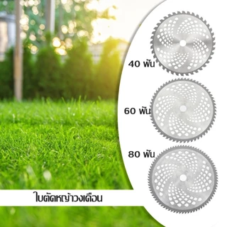 ใบตัดหญ้าวงเดือน ขนาด 10 นิ้ว 40/60/80 ฟัน ใช้กับเครื่องตัดหญ้า ใบอัลลอยด์ แข็งแรงทนทาน No.AG27