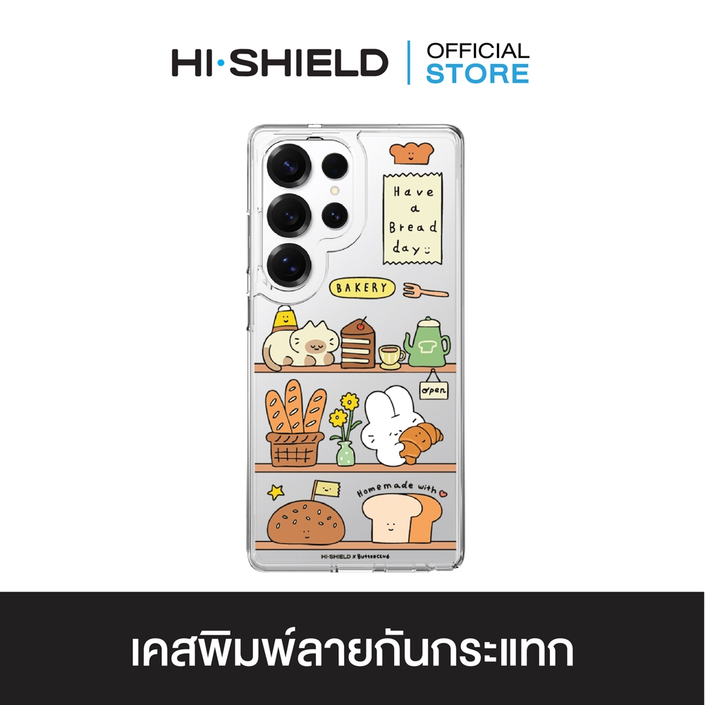 [S25ultra,S24ultra,S23ultra] HI-SHIELD Stylish เคสใสกันกระแทก Samsung รุ่น Butter Club S187