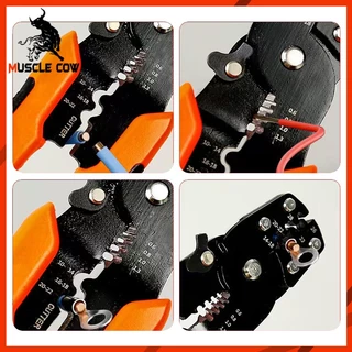 MUSCLE COW คีมอเนกประสงค์ 8 นิ้ว ตัด-ปอก-ย้ำหางปลา งานซ่อมสายไฟ ครบในตัวเดียว