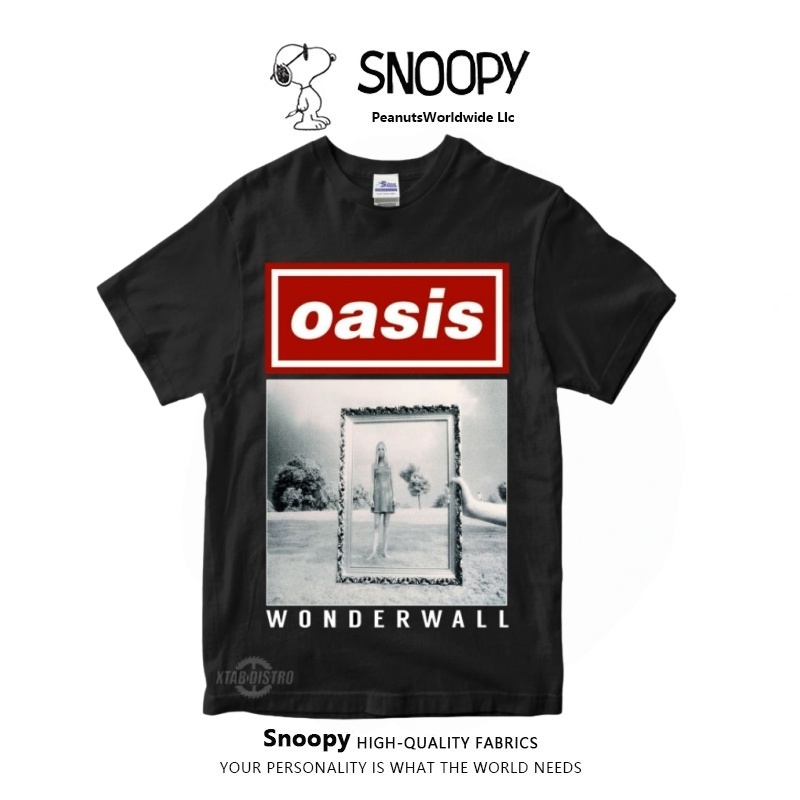 เสื้อยืดวง OASIS - เสื้อยืดพรีเมี่ยม WONDERWALL oasis britpop