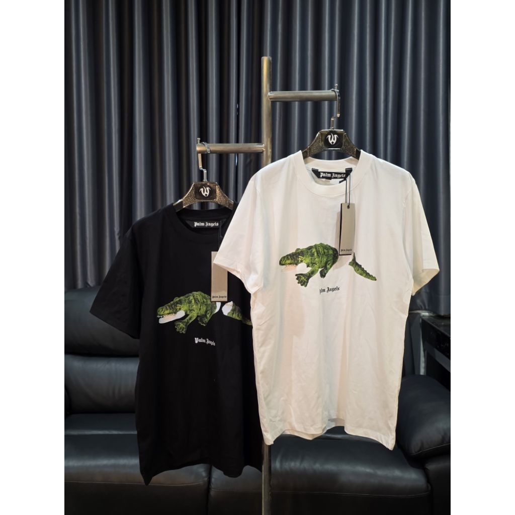 เสื้อยืด palm จระเข้ สีขาว-สีดำ