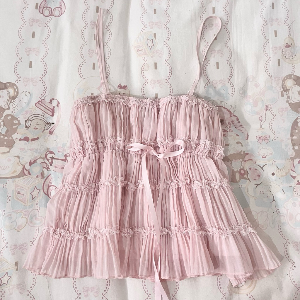 ♡ ส่งต่อ flore.apparels - rosen baby pink cami tank