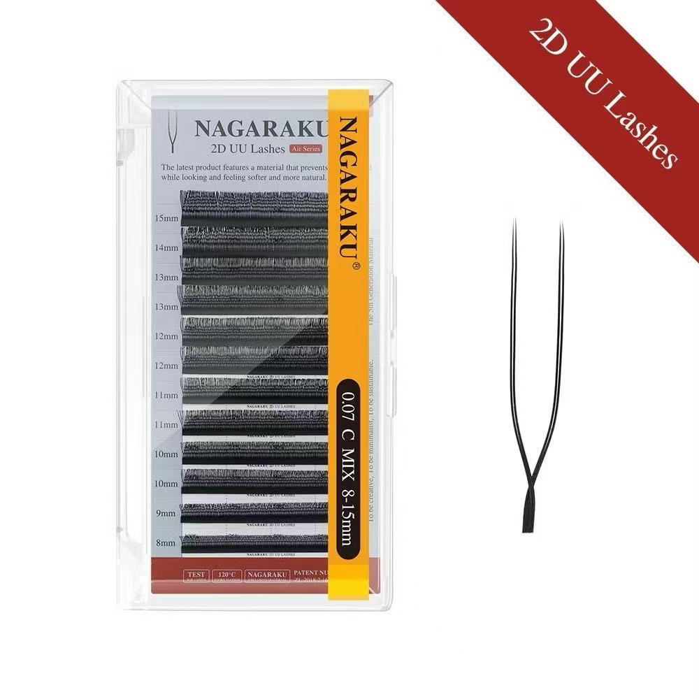 ส่งใวในไทย💗ขนตา Nagaraku 2D UU Lashes (Air Series) ขนตานาการากุ ขนนุ่มเบา ต่อสวยฟุ้งเป็นธรรมชาติ ขนาด0.07 มีเ รูปที่ 6