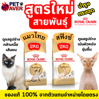 Royal Canin Siamese ,Sphynx แมว ไทย , สฟิงซ์ 2kg บำรุงตรงสายพันธ์ เหมาะกับลักษณะเฉพาะของสายพันธุ์