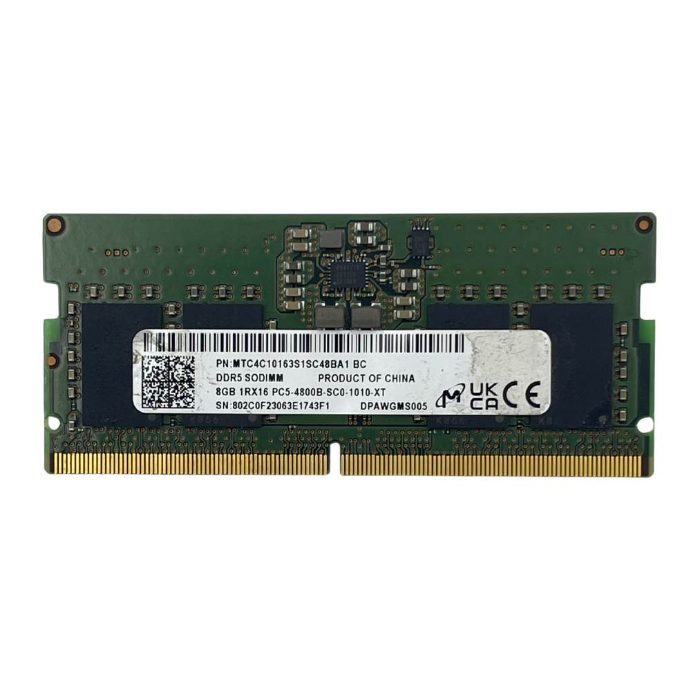 Micron 8GB DDR5 4800 SODIMM Memory Notebook 8GB 1RX16 PC5-4800B มือสองประกัน 90 วัน