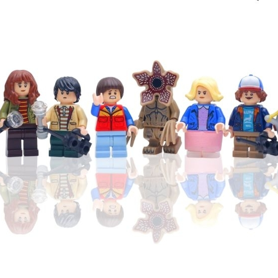 ( Ploybrick Minifigure ของแท้ ) Stranger Things Stranger Things ครบ 8 ตัว - 75810 The Upside Down