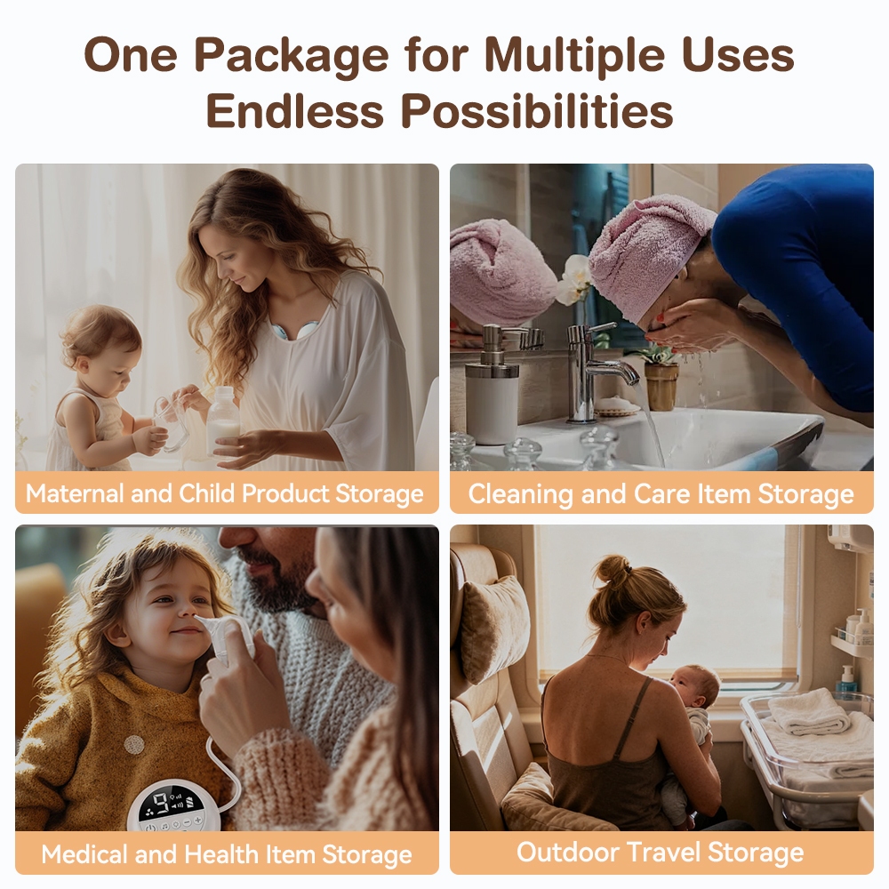 Dr.isla กระเป๋าเก็บของเดินทางความจุขนาดใหญ่ วัสดุ PVC กระเป๋าของขวัญเสริมน้ำหนักเบา TB02 - รูปที่ 4