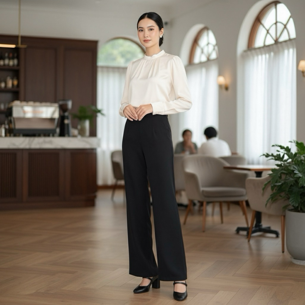 MATCH ME DD PANT – กางเกงกระบอกผ้าลิลลี่